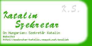 katalin szekretar business card